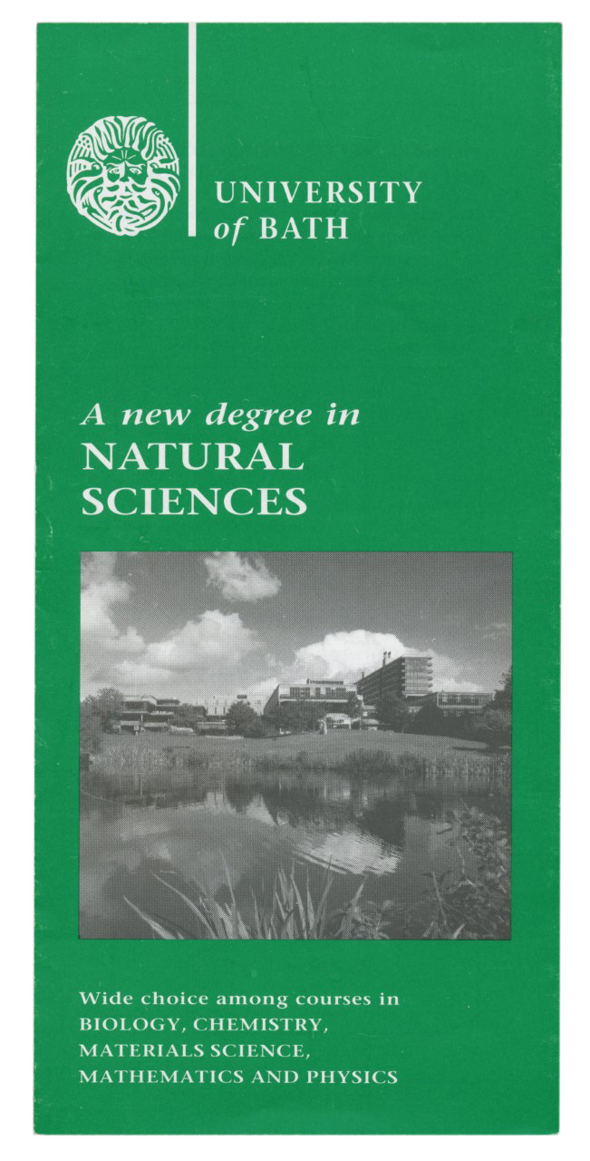 Promotional leaflet entitled ‘A New Degree in Natural Sciences’, University of Bath, 1994.