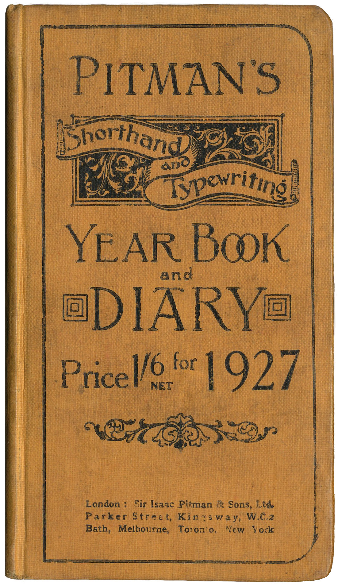 Pitman's Shorthand and Typewriting Year Book and Diary, 1927.