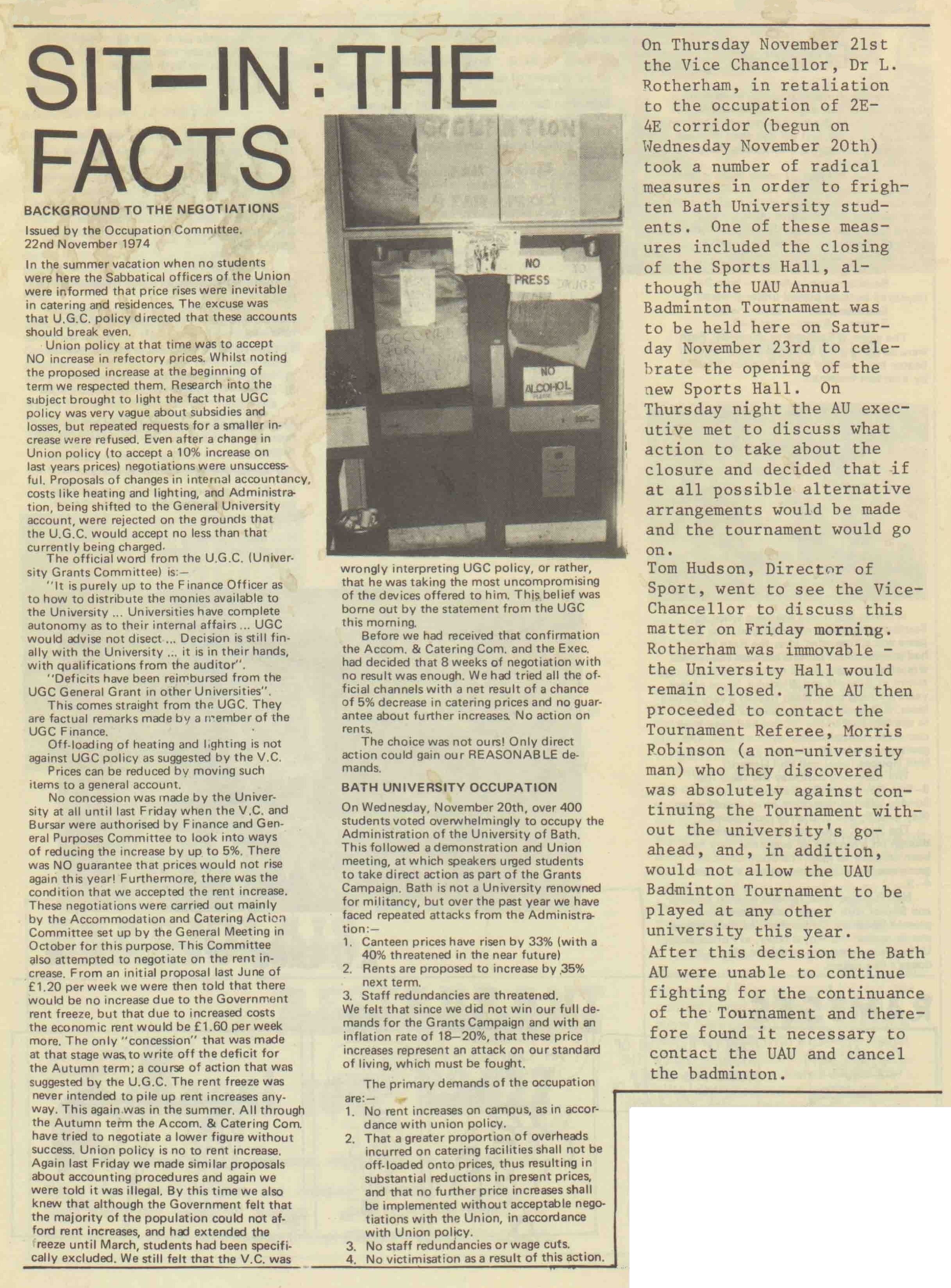 SUL, Vol. 14, No. 4, 28 November 1974.