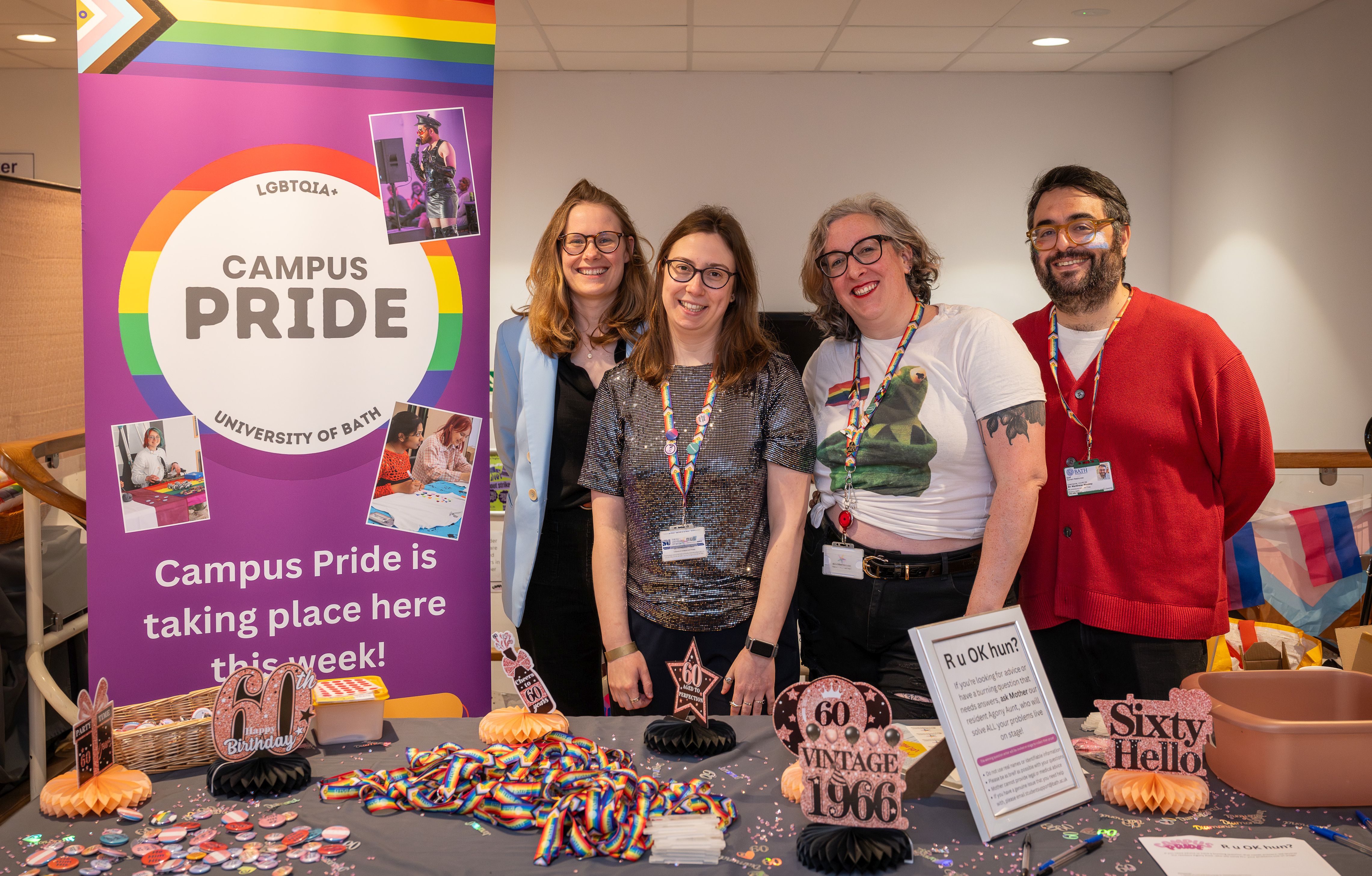 Members of the EDI Team, including Sophie Madison, at a Campus Pride 2026 event.