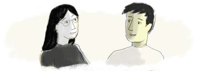 Ping asks Xiaohua about his trip.