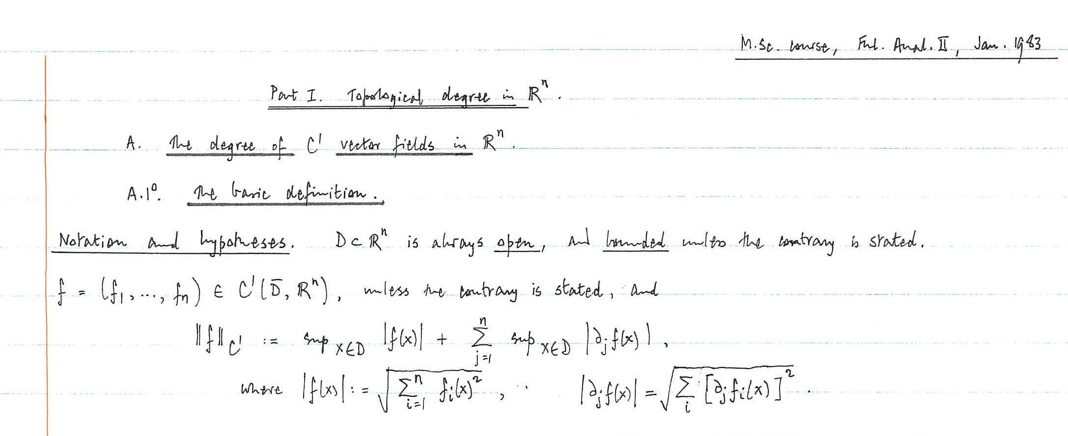 Extract from notes for an MSc course entitled ‘Functional Analysis II’, University of Sussex, 1983