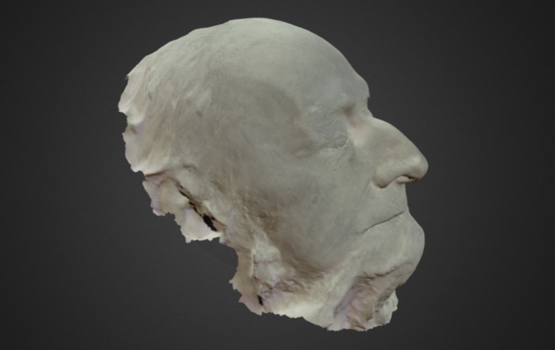 Death mask of Sir Isaac Pitman (1813-1897).