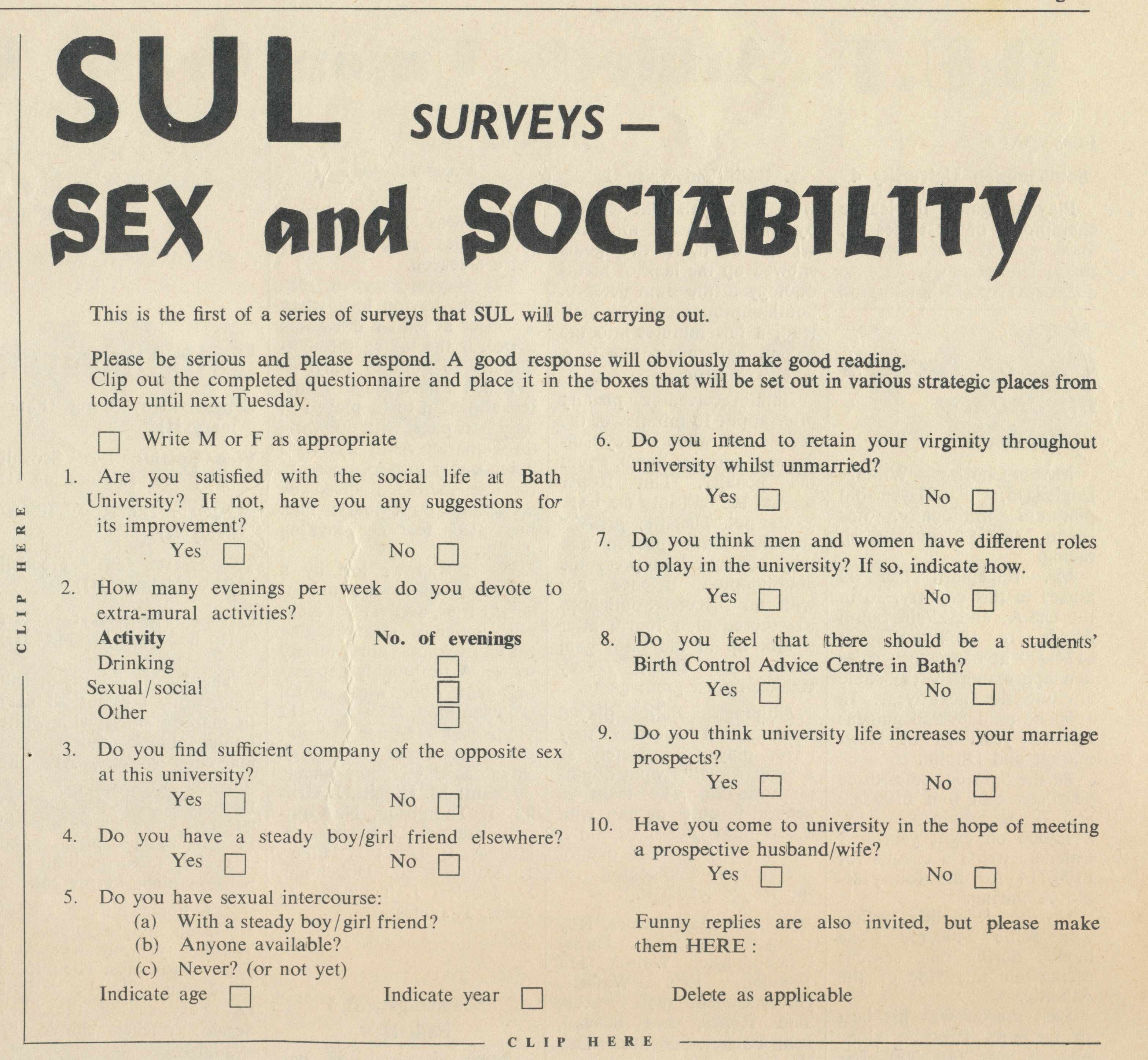 SUL, Vol. 8, No. 2, 31 October 1968.